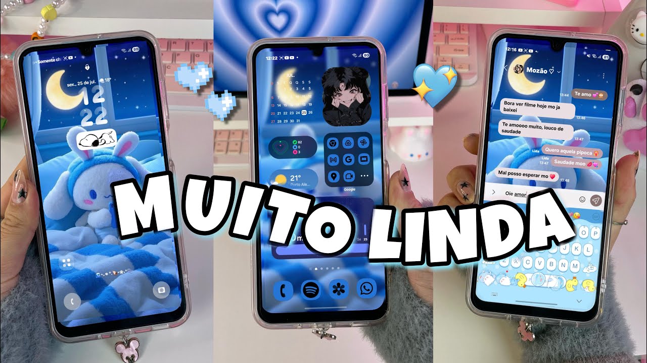 💙 PERSONALIZAÇÃO AZUL LINDA NO SAMSUNG