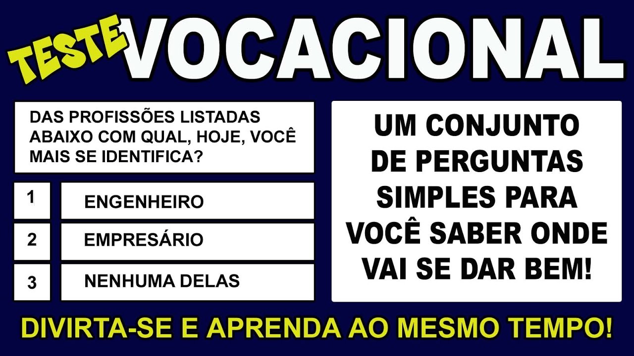 Testes #01 - QUAL É SUA VOCAÇÃO?