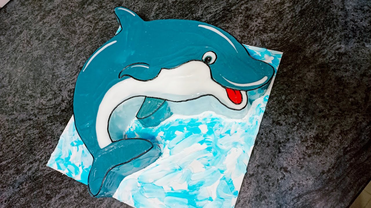 Black Forest dolphin shape cake model|fresh cream dolphin cake