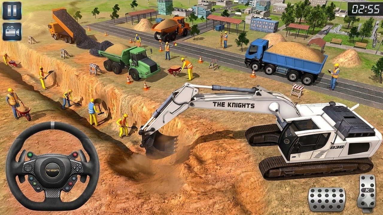 City Road Construction Simulator 3D 🚧 | Heavy Excavator & Truck (Android Gameplay)