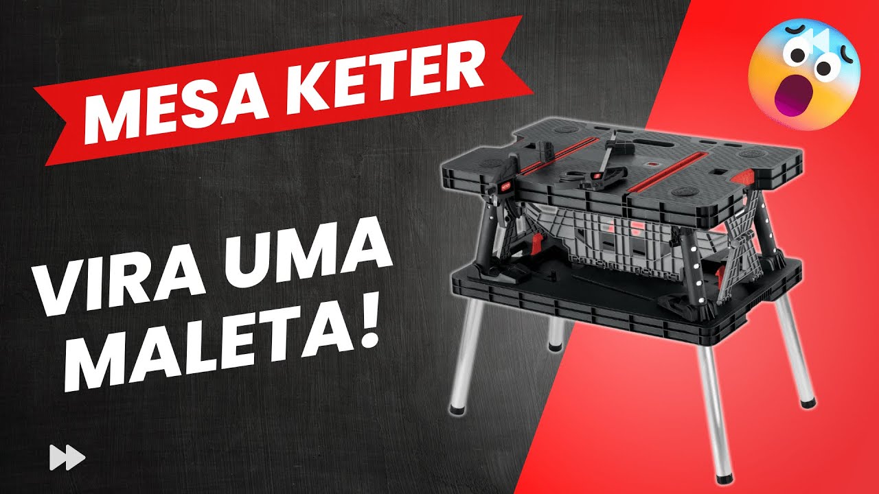 Bancada para trabalho Keter  - Uma mesa incrível, resistente, prática e portátil