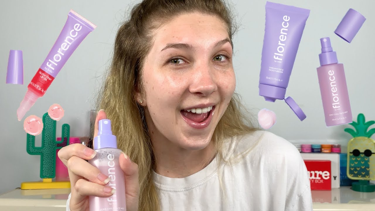 Florence By Mills Skincare Review | Lip Oil, Face Mist & Moisturizer