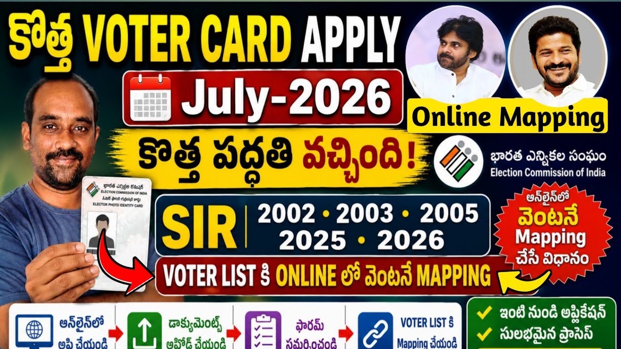 July 2026 New Voter Card Apply Online | Voter Declaration Submit | New Voter Card Online Mapping