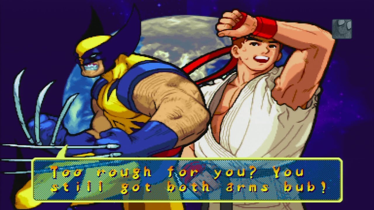 Marvel VS Capcom 1 - Wolverine/Ryu - Expert Difficulty Playthrough