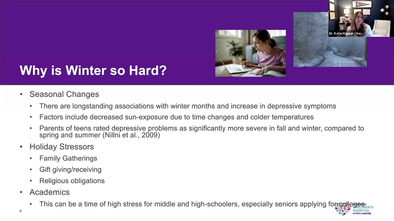 Bah-Humbug. Navigating the holidays and winter blues for kids and teens with depression