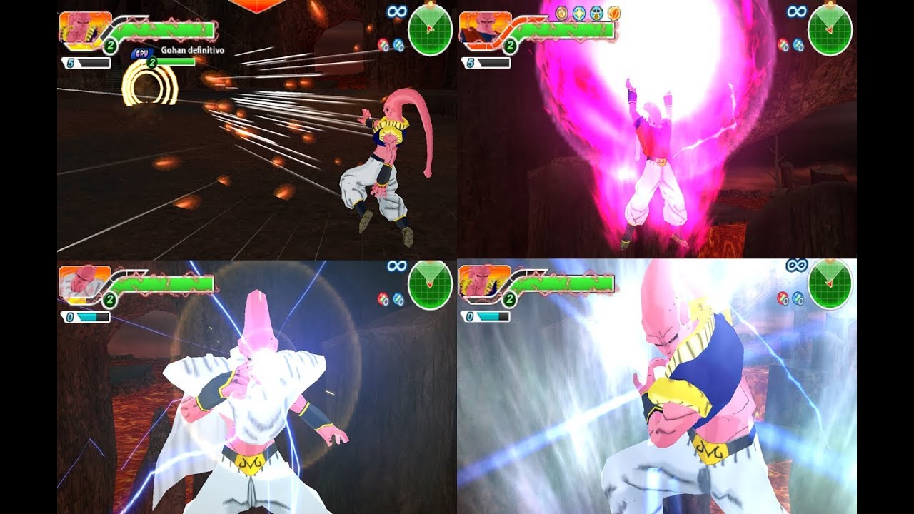 DBZ TTT Majin Buu Piccolo y Gotenks Absorbido