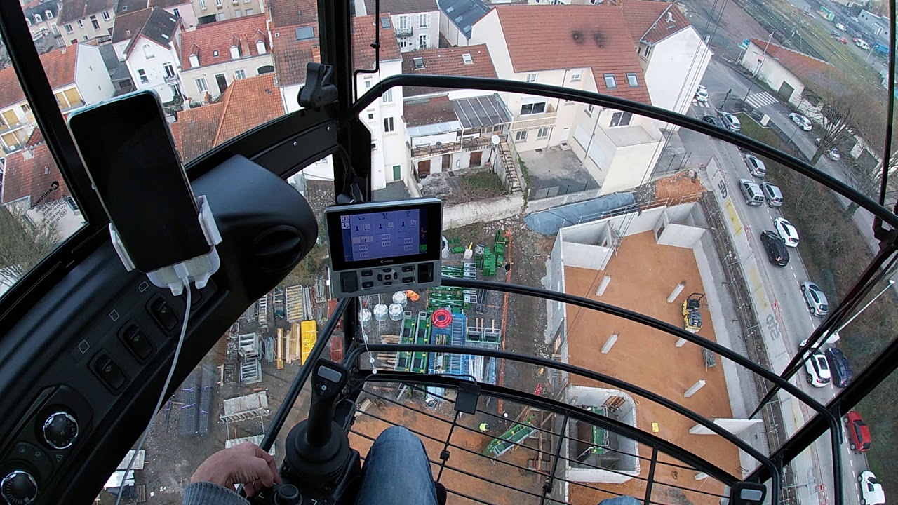 Grue à tour MDT 189 CCS, fermeture de banche🏗️👍