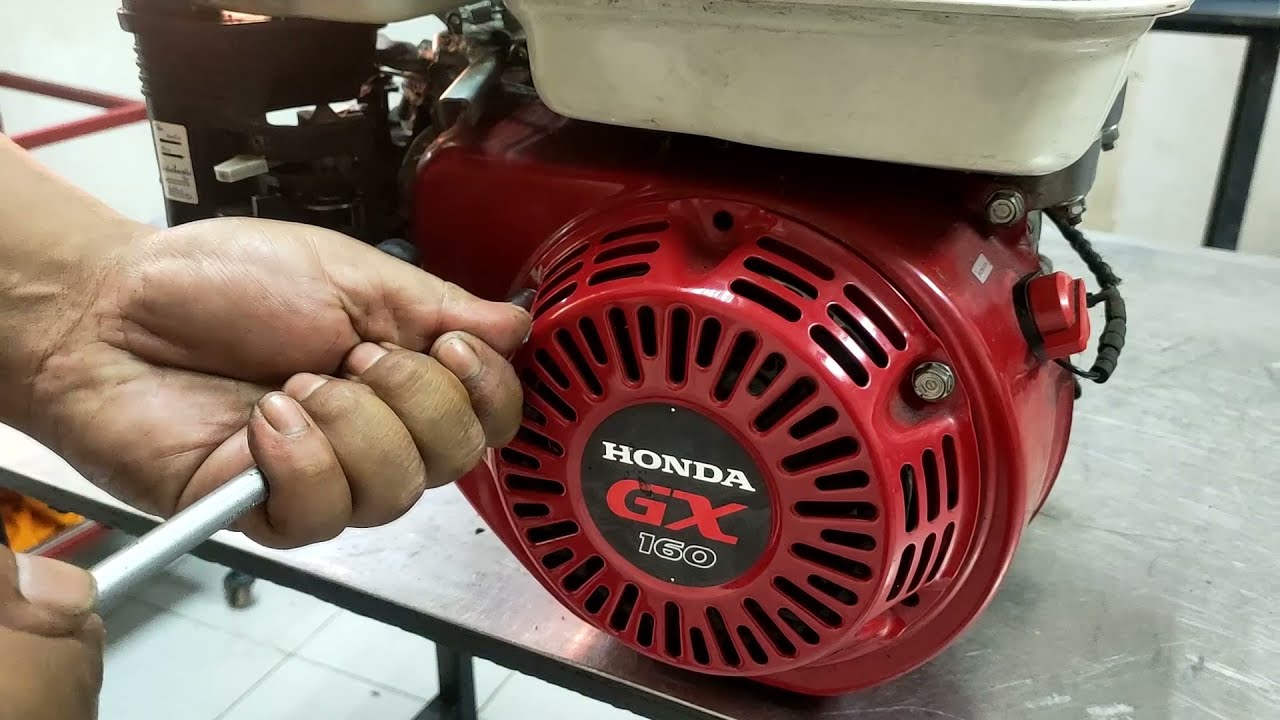 วิชางานเครื่องยนต์เล็ก งานปรับตั้งระยะห่างวาล์วเครื่องยนต์เล็ก  HONDA GX 160