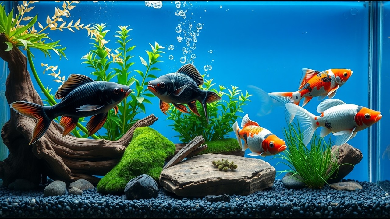 Sleep with Soothing Aquarium Sounds & Swimming Fish | Deep Relaxation, Focus