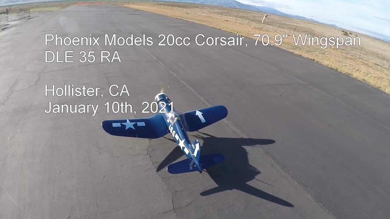 Phoenix Models 20cc Corsair Ripping Around w DLE 35RA