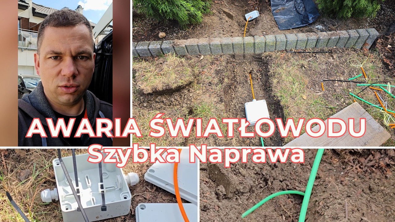 Szpadel kontra Światłow&oacute;d - Naprawa w 60 minut! 🛠️ | Spawanie Światłowodu Piaseczno Warszawa