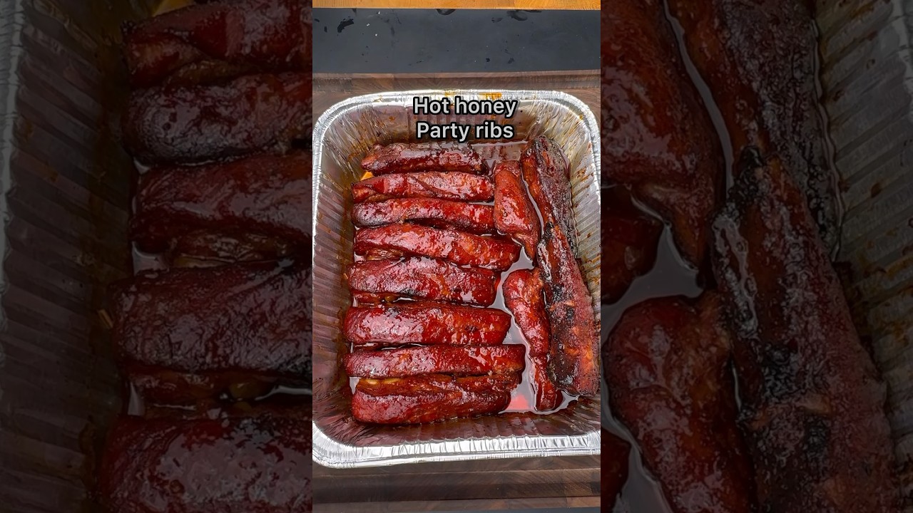 Hot honey party ribs