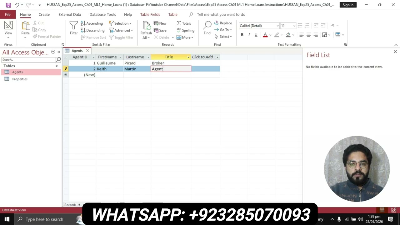 Exp25_Access_Ch01_ML1_Home Loans | Exp25 Access Ch01 ML1 Home Loans