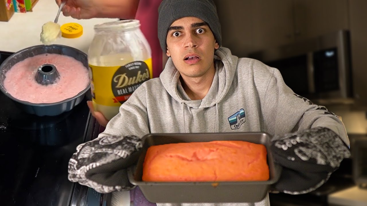 طبخات التيك توك ب ٣ مكونات فقط !! كيك المايونيز😨