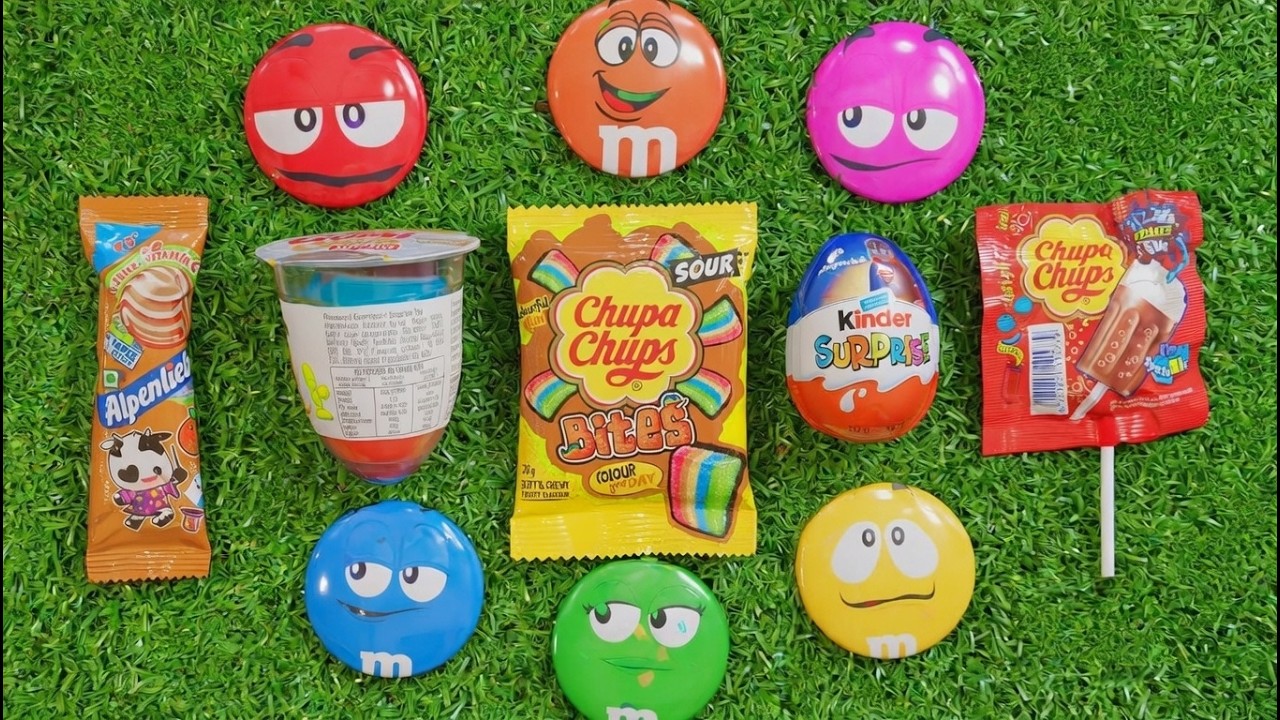 ASMR Popular MNM Candys / Rainbow Lollipop Unboxing / Satisfying Chocolate Eating