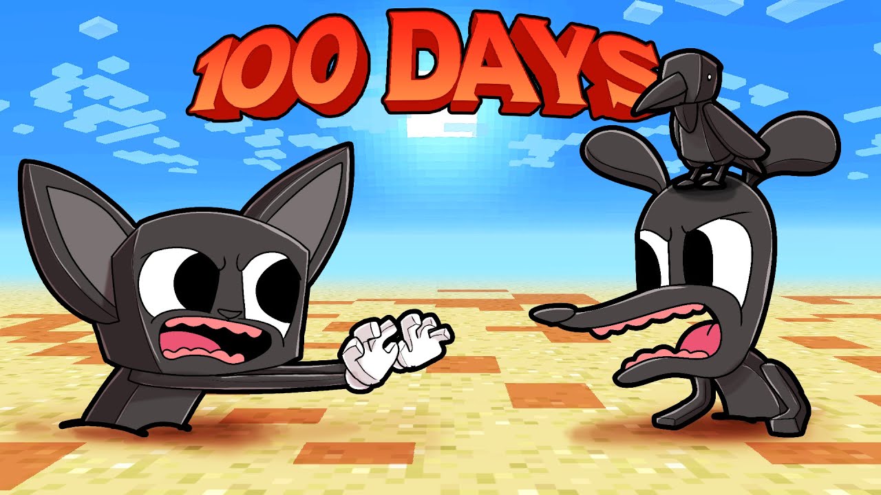 I Survive 100 DAYS Stuck in WASTELAND APOCALYPSE! (CARTOON CAT)