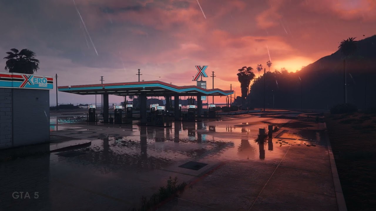 Rain at the Sunset #2 | 1 Hour of Ambience