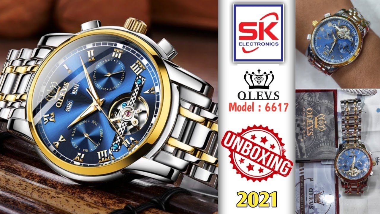 Olevs 6607G Automatic Chronograph Watch&nbsp;| Mechanical Watch Unboxing Review 2021 | Luxury Watch