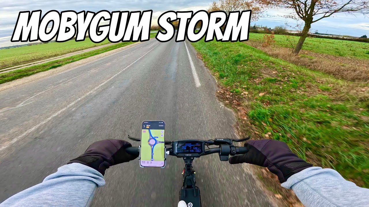 Ride et Test Mobygum Storm : 68km/h pour 850&euro; ! - Essai autonomie et puissance !