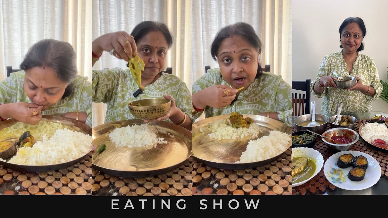 আজকে খেলাম ভাত, মুশুর ডাল, বেগুন ভাজা, মাছের মাথা দিয়ে সবজি, পাপদা শর্ষে, টমেটোর চাটনি।