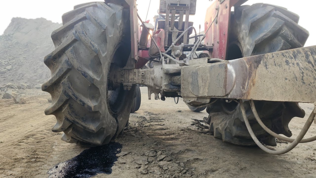 MASSEY 375 DISASTER! Broken Axle & Rim Plate Repair on Dangerous Mountain Road!