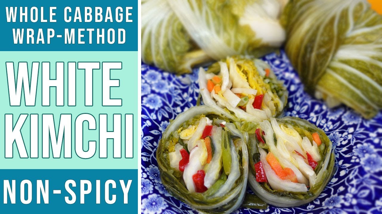NON-SPICY WHITE KIMCHI RECIPE (Korean whole cabbage version) Beginner Tutorial Step-by-Step