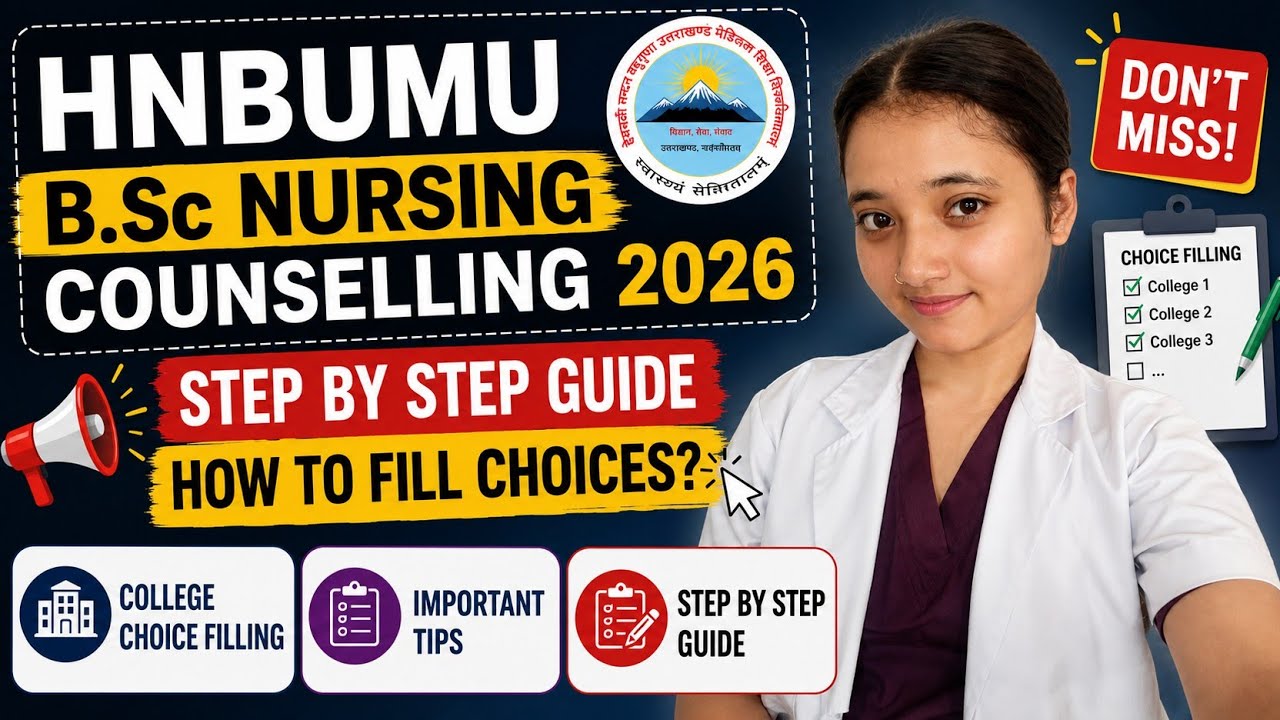 HNBUMU B.Sc Nursing Counselling 2026 | Step-by-Step Guide