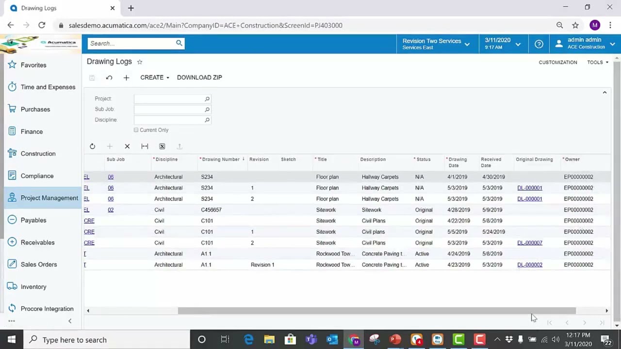 Acumatica Construction: Project Management Capabilities Demo