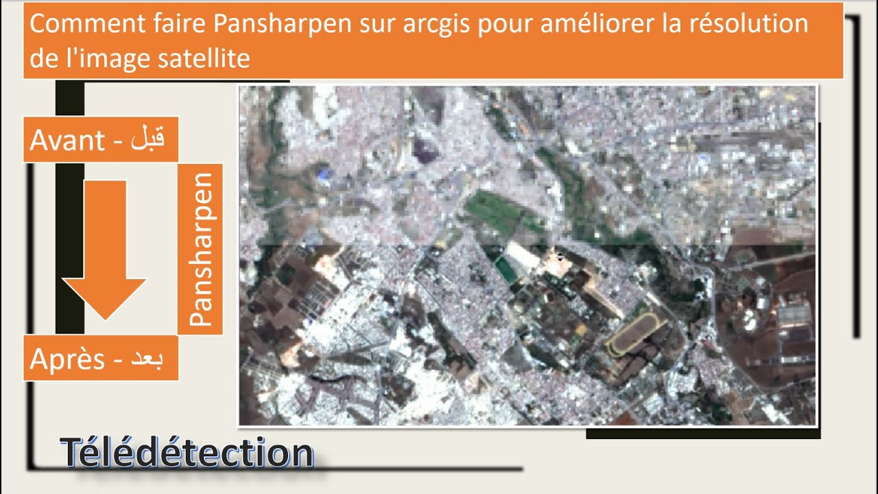 Comment faire Pansharpen sur arcgis pour améliorer la résolution de l'image satellite