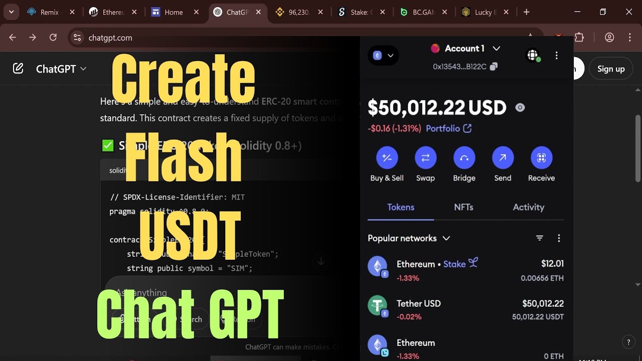create flash usdt with the help of chatgpt