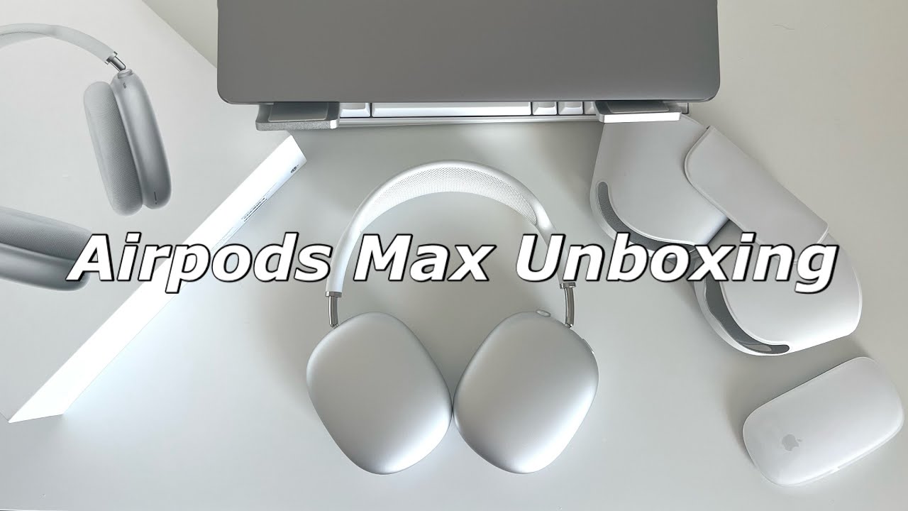 Apple Airpods Max Silver/White Unboxing 🎧 ft. Lamicall