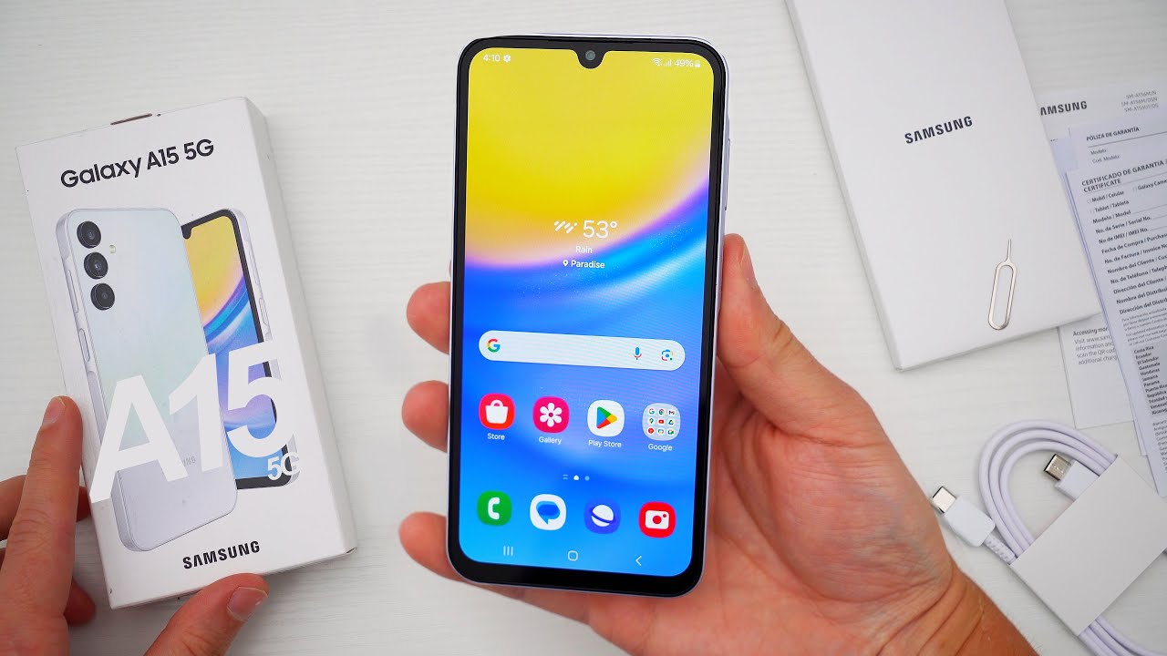 Распаковка Samsung Galaxy A15 5G, обзор и первые впечатления! (Голубой)
