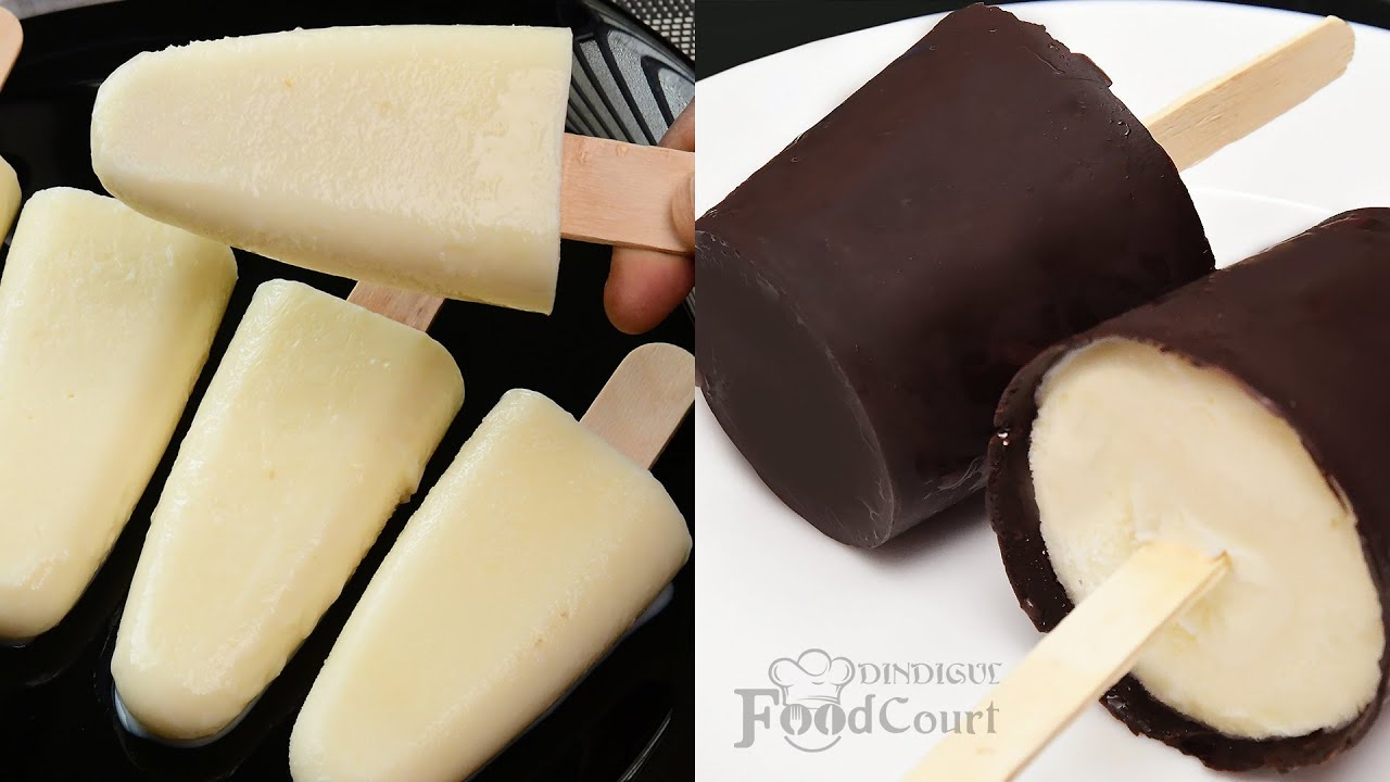 Easy Milk Ice Cream/ Choco Bar Without Mould