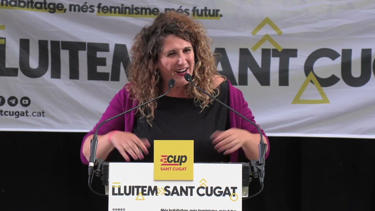 NÚRIA GIBERT a l'acte central de campanya de SANT CUGAT