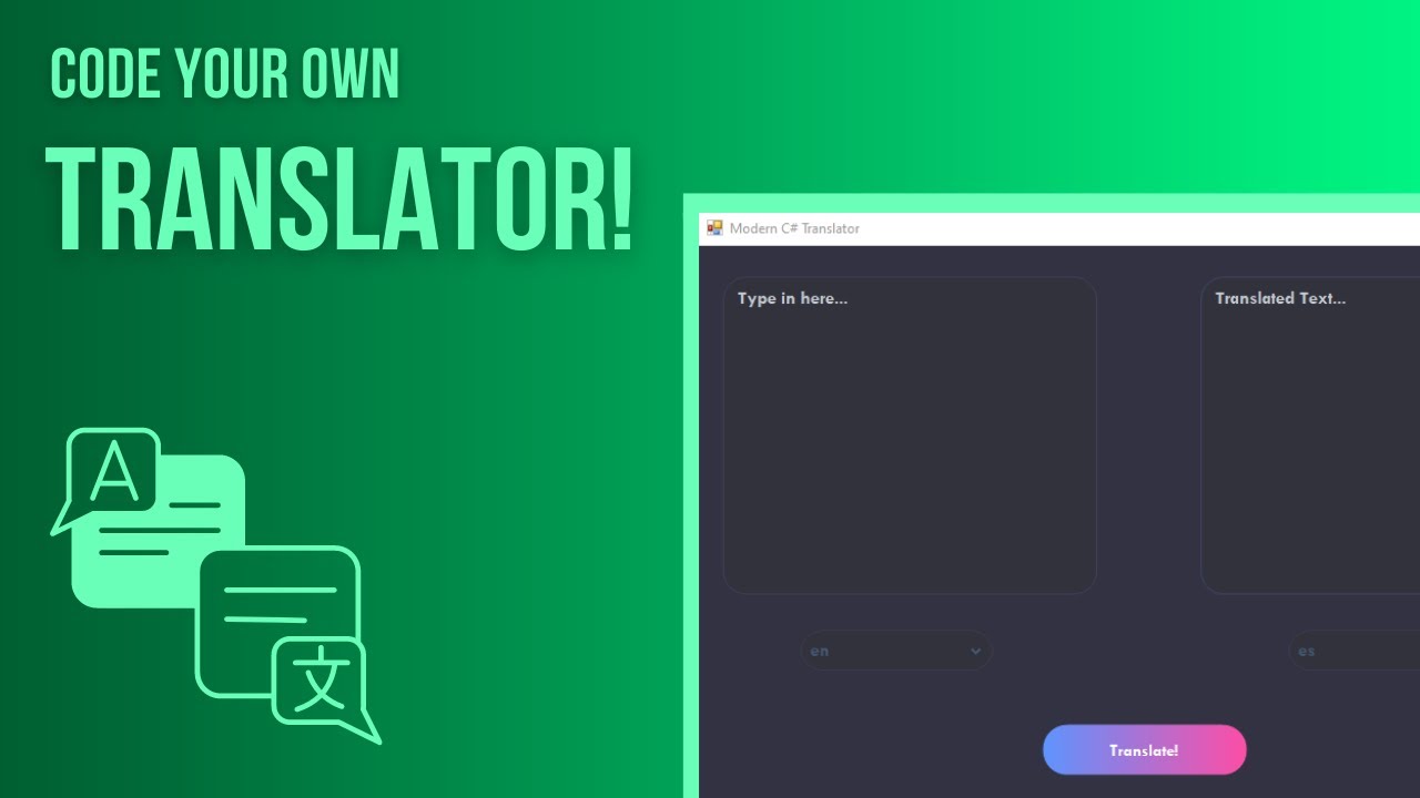 C# Tutorial: Code your own C# Translator using a free API!