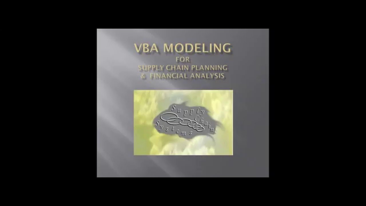 Excel VBA Lesson #1 - For Supply Chain Planning & Financial Analysis