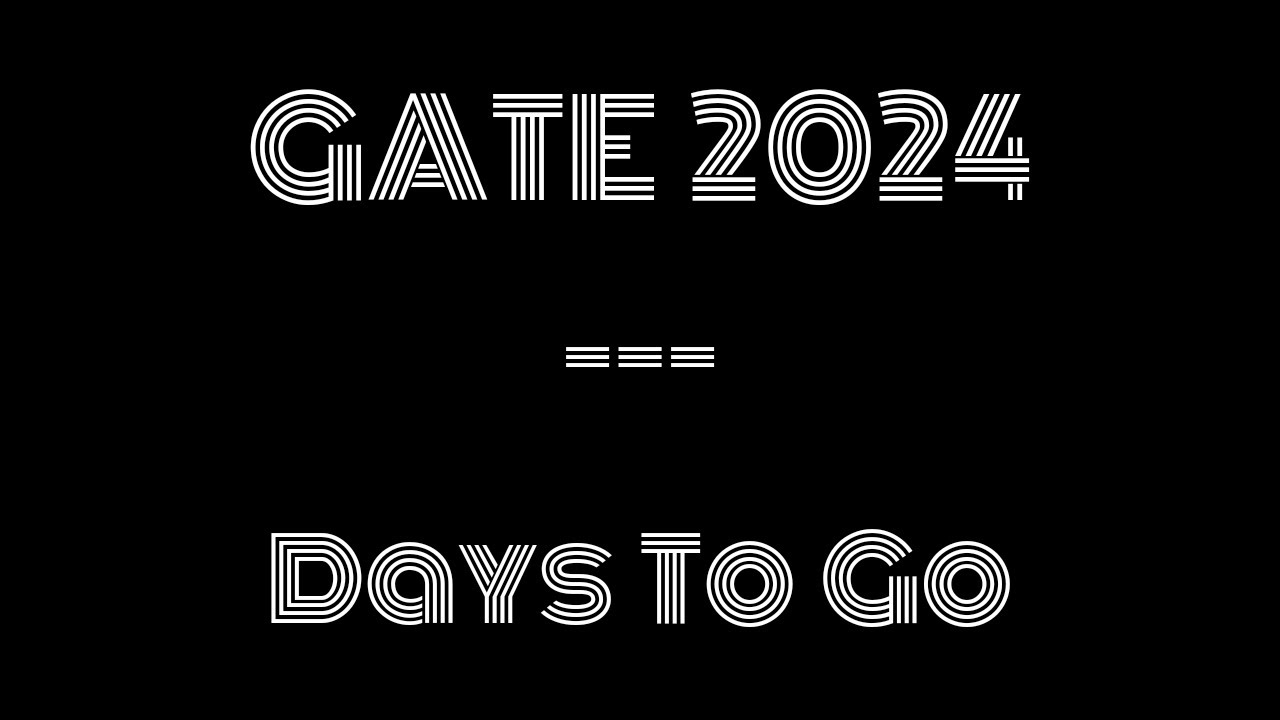 --- Days Left for GATE 2024 #exam #gate #gate2024 #countdown