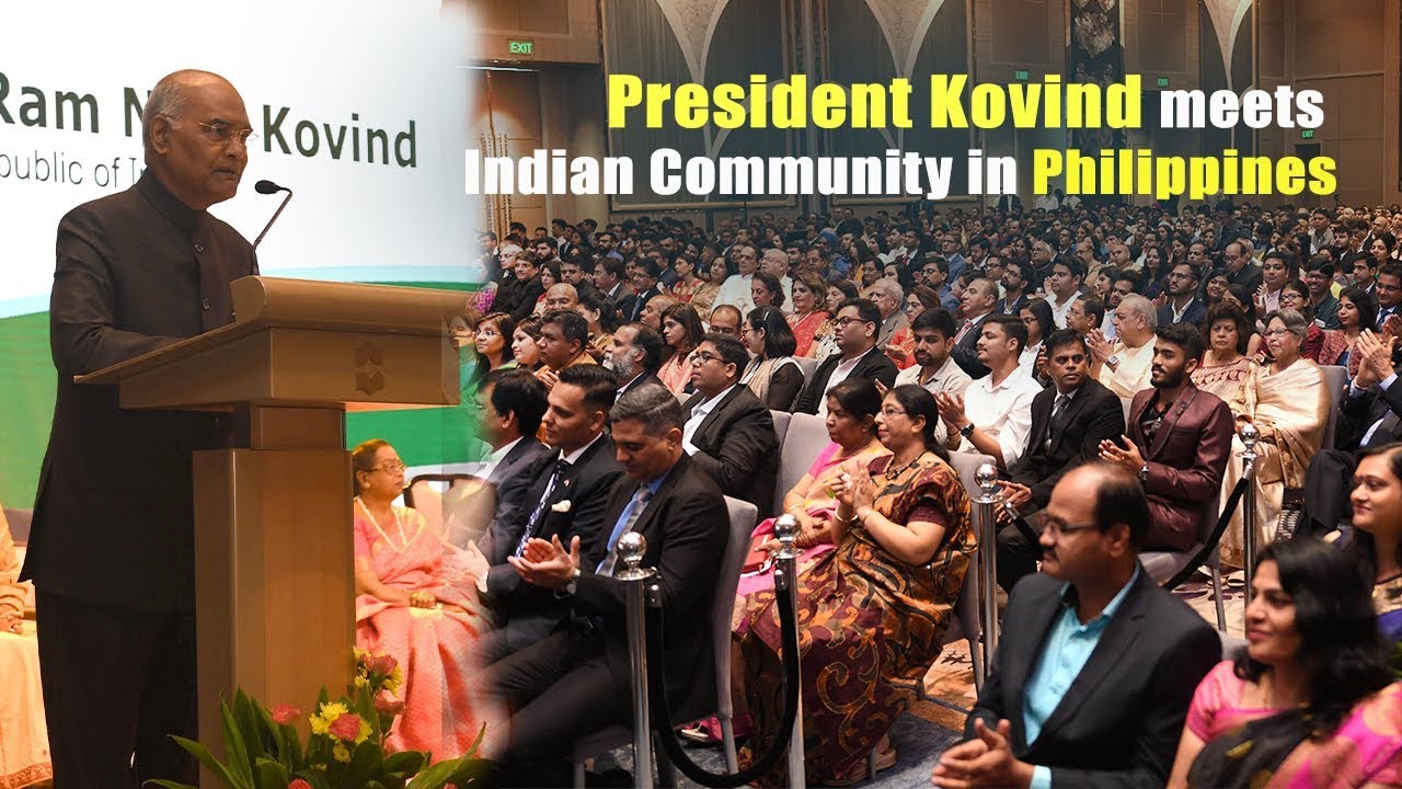 President Kovind meets the Indian Community in Manila, Philippines