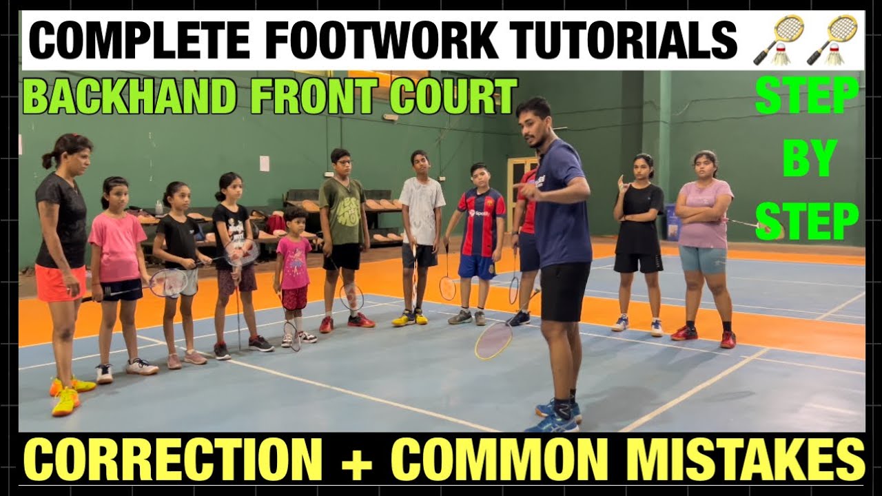 BACKHAND FRONT COURT FOOTWORK MOVEMENT #badminton #badmintontutorials #badmintonfootwork