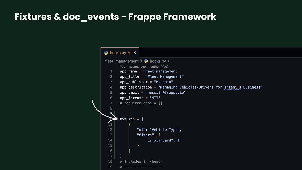 Fixtures и Doc Events (с использованием хуков) в Frappe Framework!