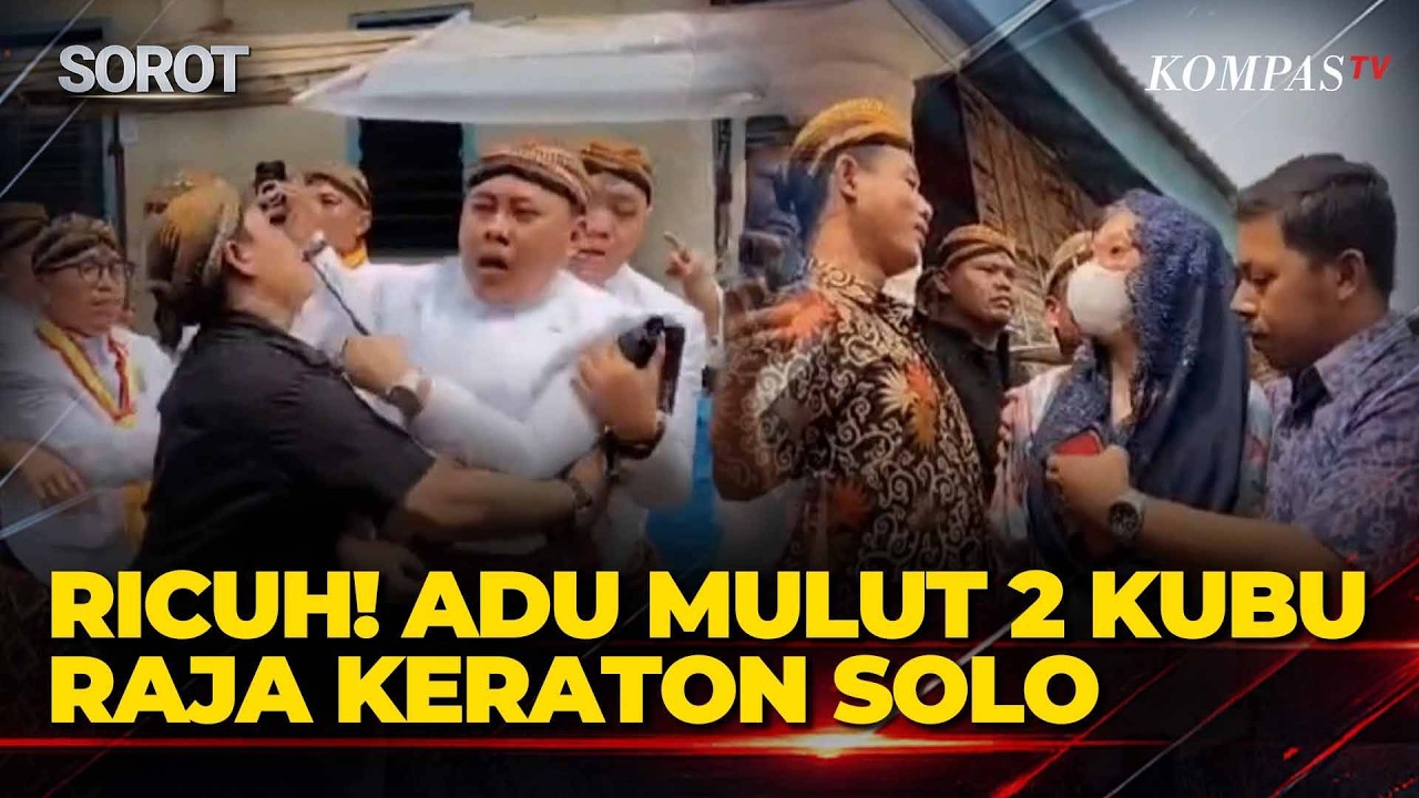 Saling Dorong! Ricuh 2 Kubu Raja Keraton Solo di Acara Gamelan Sekaten