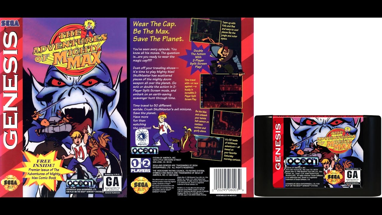 The Adventures of Mighty Max (1994, Sega Genesis) - Full Playthrough [No Commentary Archive]