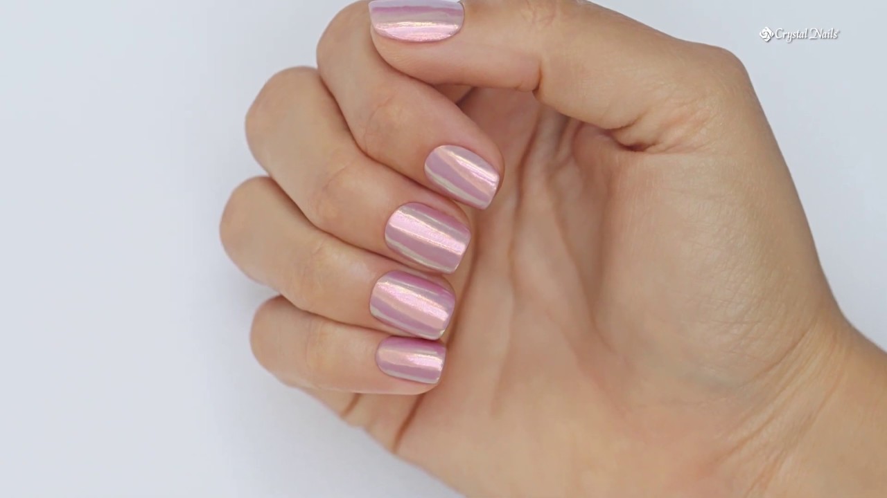 Pas cu Pas | Aplică corect Pigmentul ChroMirror Aurora | Crystal Nails |