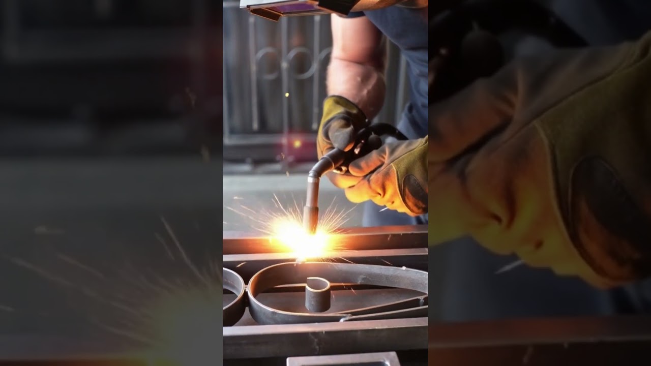 Process of welding iron using modern welding tools 