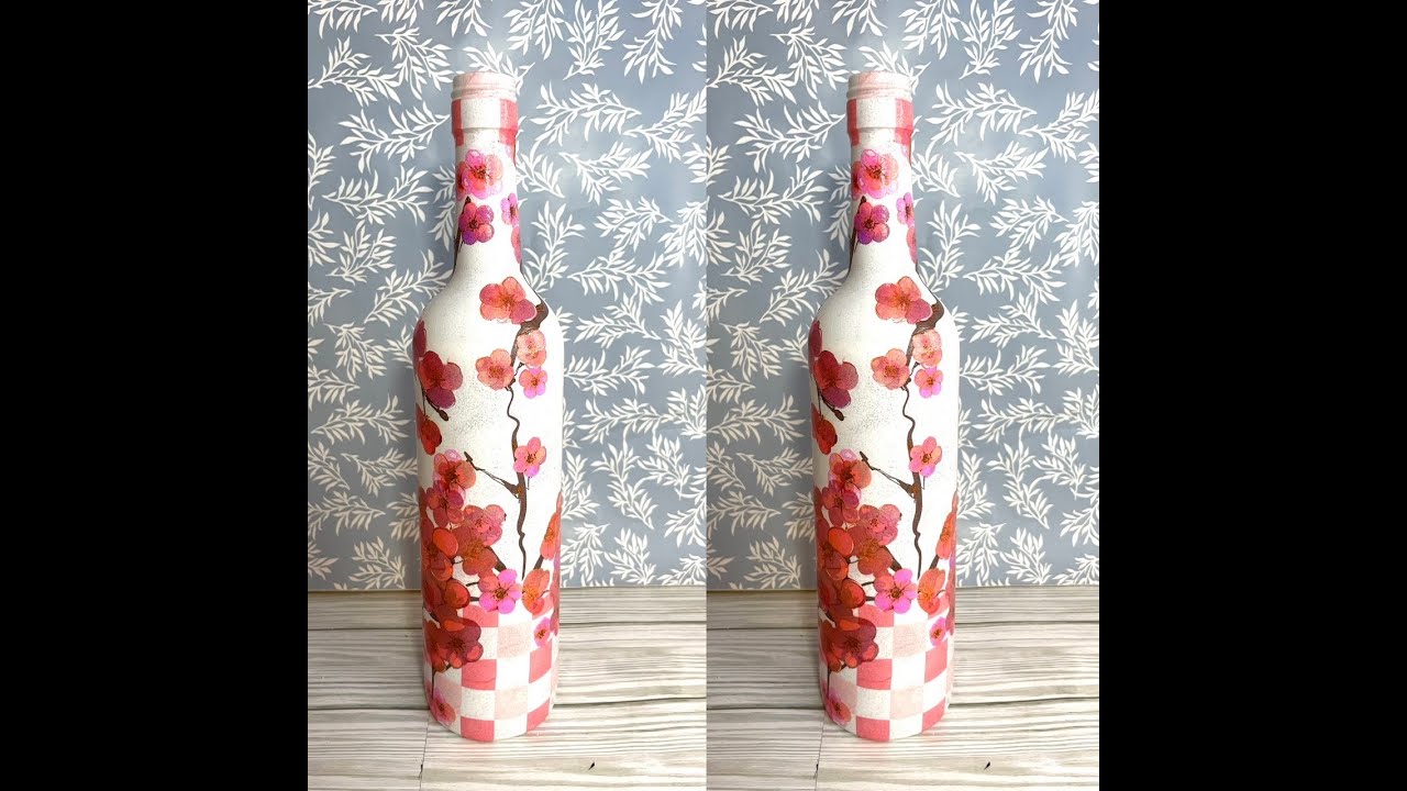 DIY DECORATED BOTTLE . FAÇA VOCE MESMO GARRAFA DECORADA.
