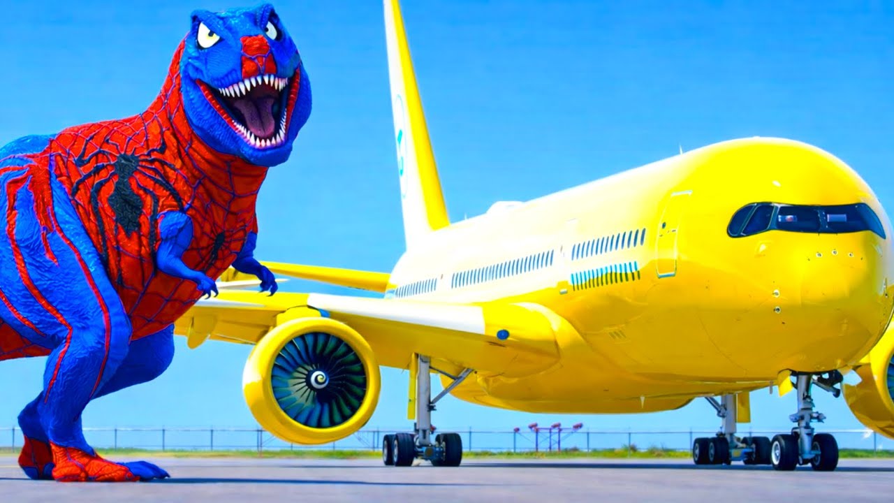 Dinosaur Airplane Crash Compilation: 9 Cinematic Dinosaur Aeroplane Crash Scenes In GTA 5 (#10)