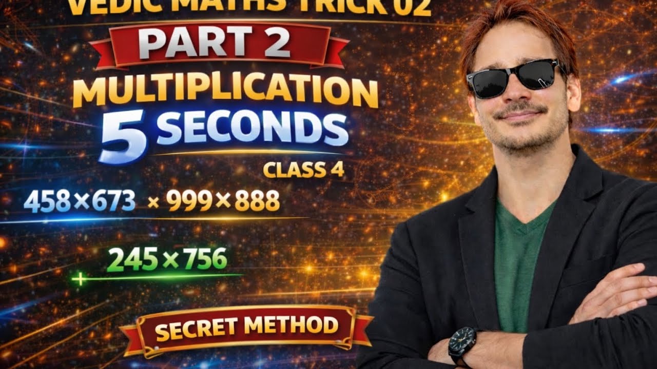 🚀 Vaidik Maths Tricks | 5 Second Me Guna Ka Jadoo📚 Vaidik Maths by aman sir /Exam Special cppm 