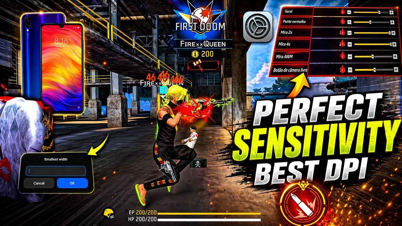 Redmi note 7 pro best sensitivity settings for headshot⚡|| Best dpi setting for redmi note 7 pro 🔥