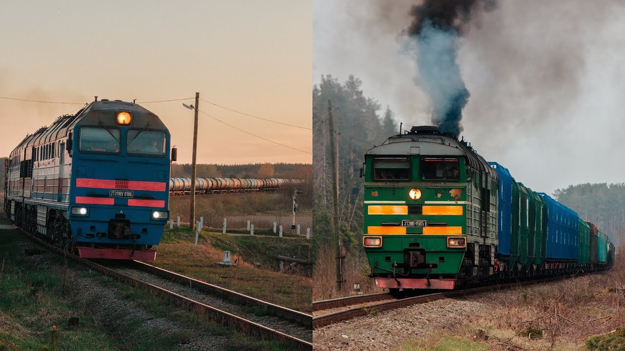 Грузовые на Бологое-Полоцкой. 2ТЭ116УД 2ТЭ116 2ТЭ116У ТЭП70БС