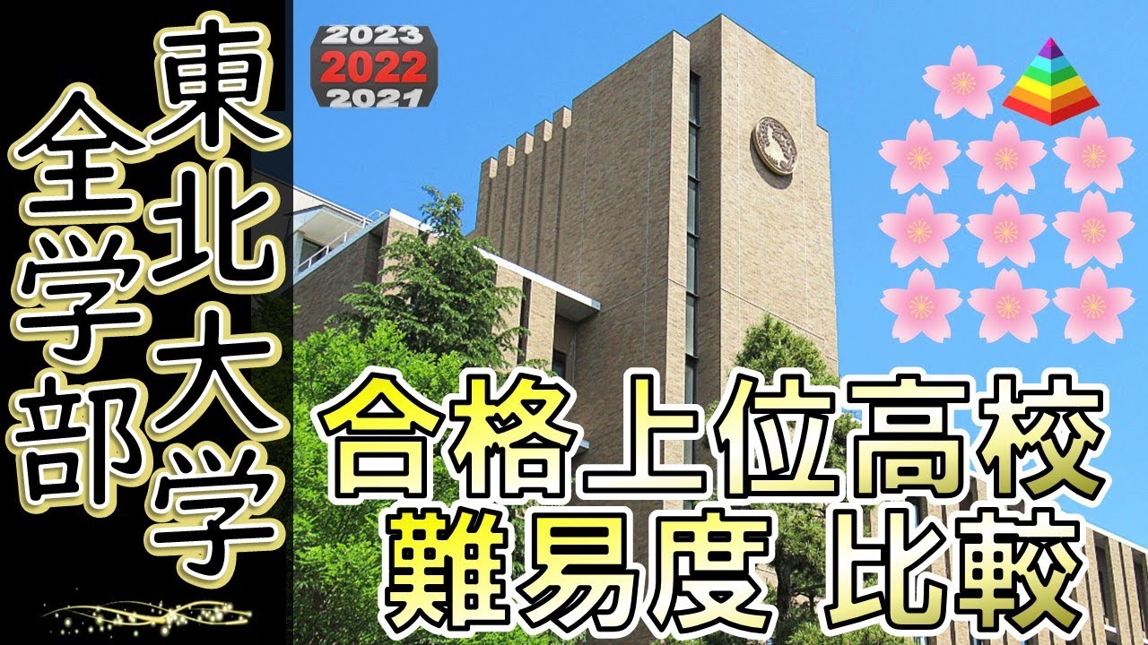 【東北大学|全１0学部】合格者 上位高校 偏差値比較 2022年入試版